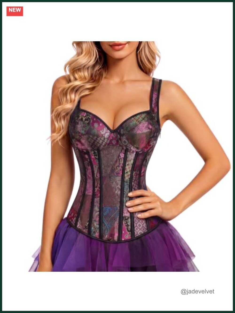 Renaissance Corset Top with Straps Bustier for Costume Parties